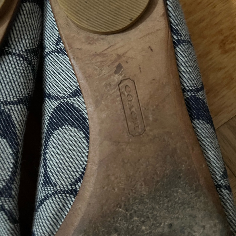 Coach Blue Turnlock Cotte Flats - Picture 4 of 9